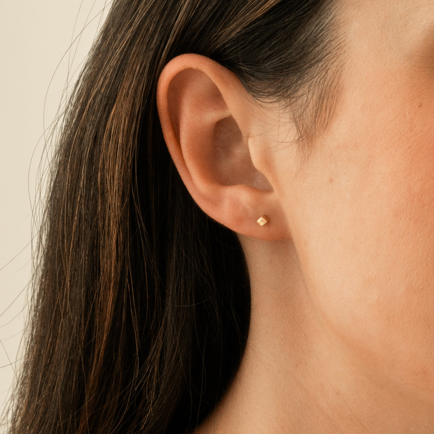 Tiny Cube Stud Earrings | Simple & Dainty Jewelry