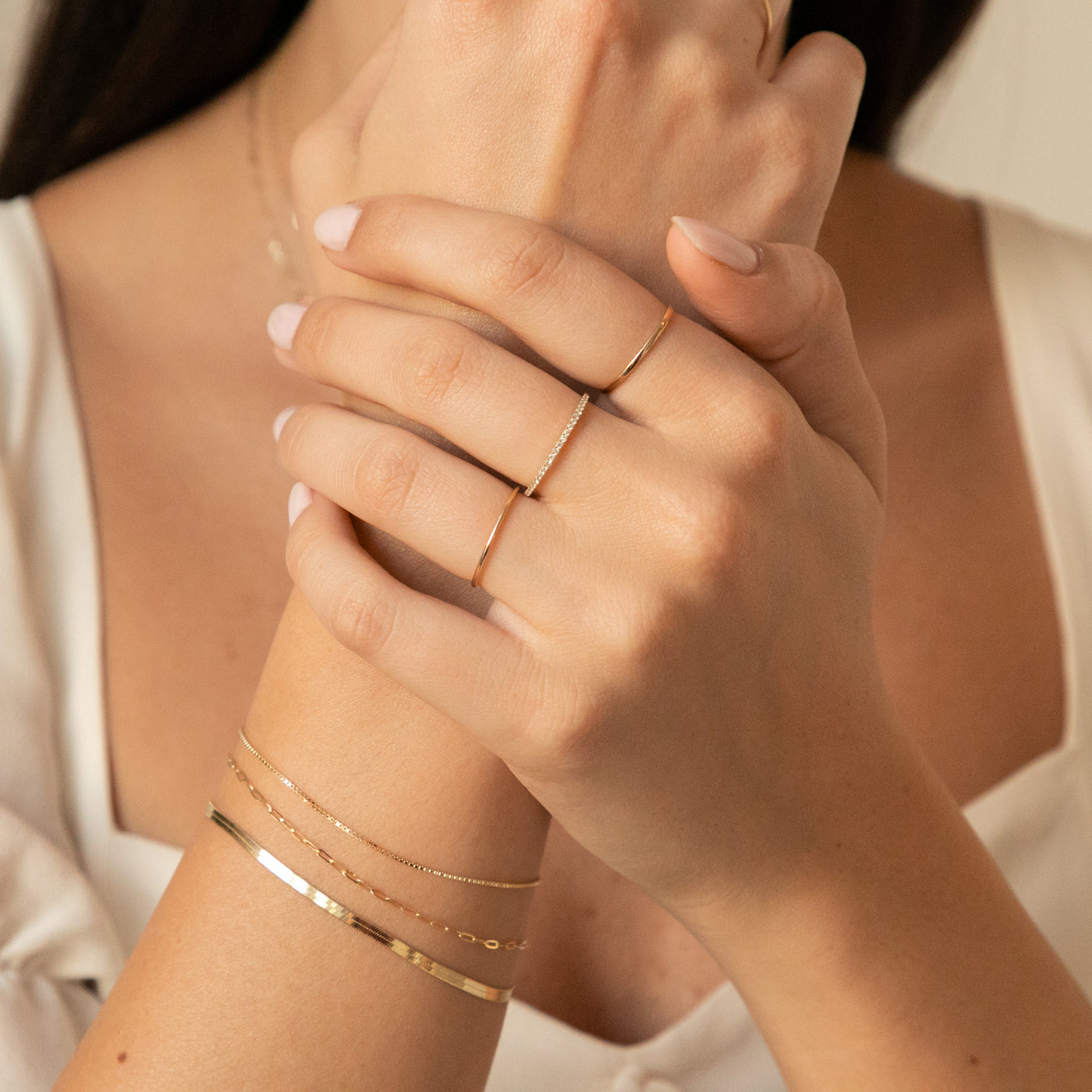 Dainty Paperclip Chain Bracelet - 14k Solid Gold | Simple & Dainty Jewelry