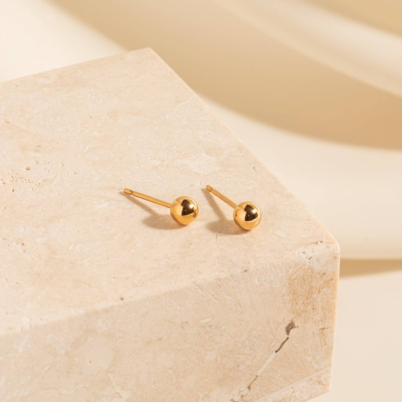 2mm 3mm 4mm Tiny Ball Studs by Simple & Dainty Jewelry