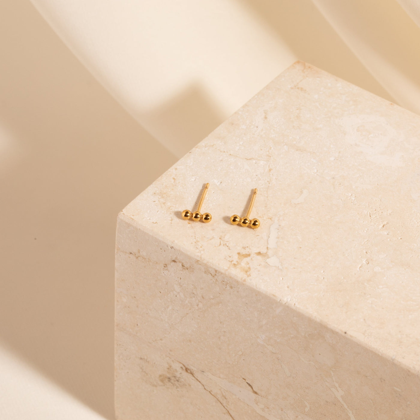 Tiny Bead Bar Stud Earrings | Simple & Dainty Jewelry