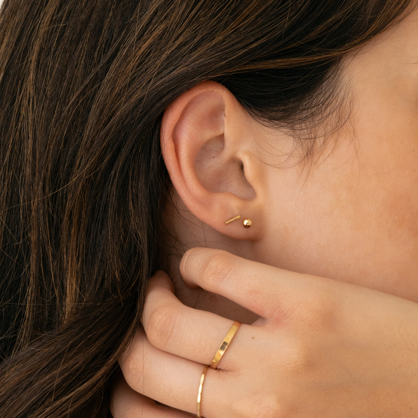 Tiny Bar Stud Earrings | Simple & Dainty Jewelry