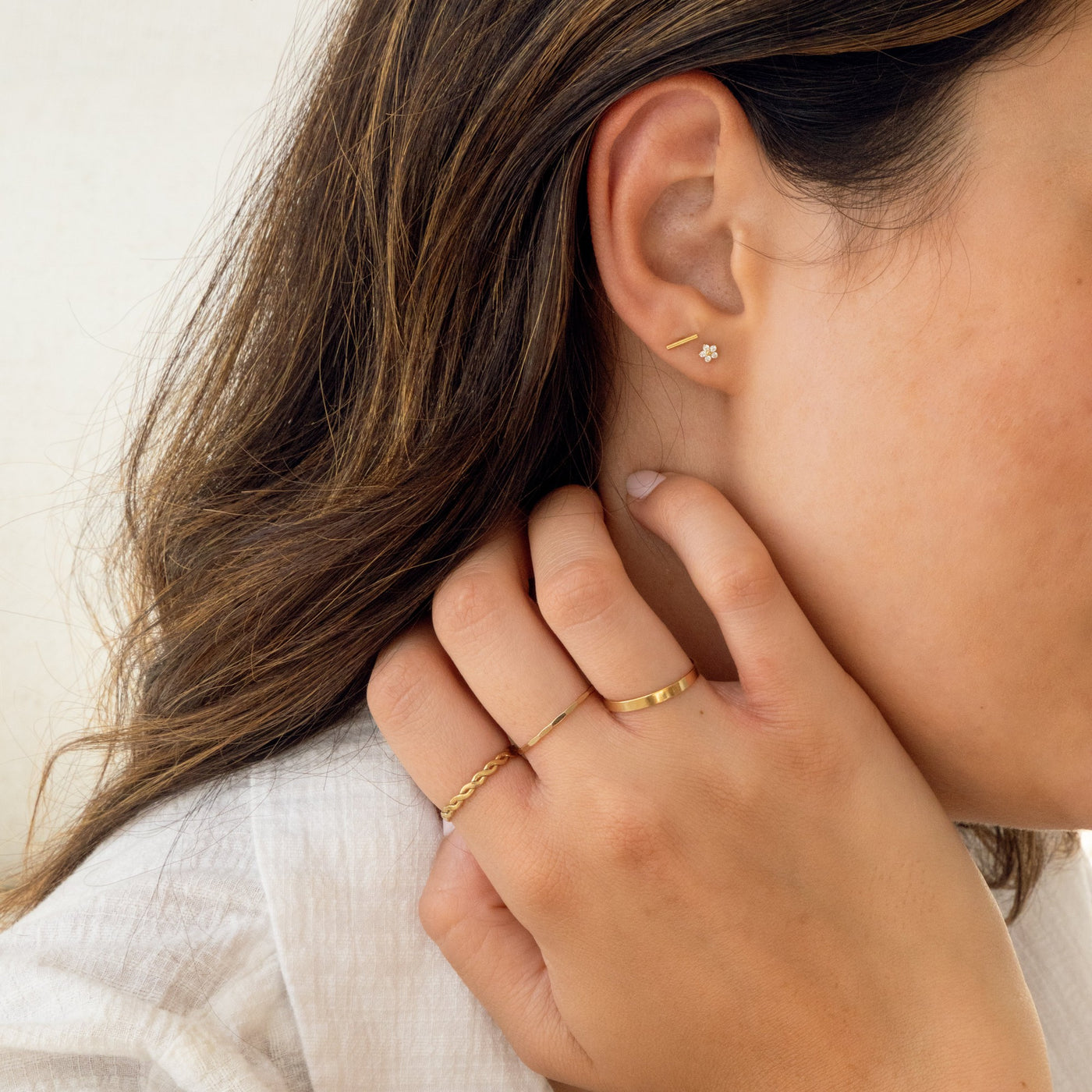 Tiny Bar Stud Earrings | Simple & Dainty Jewelry