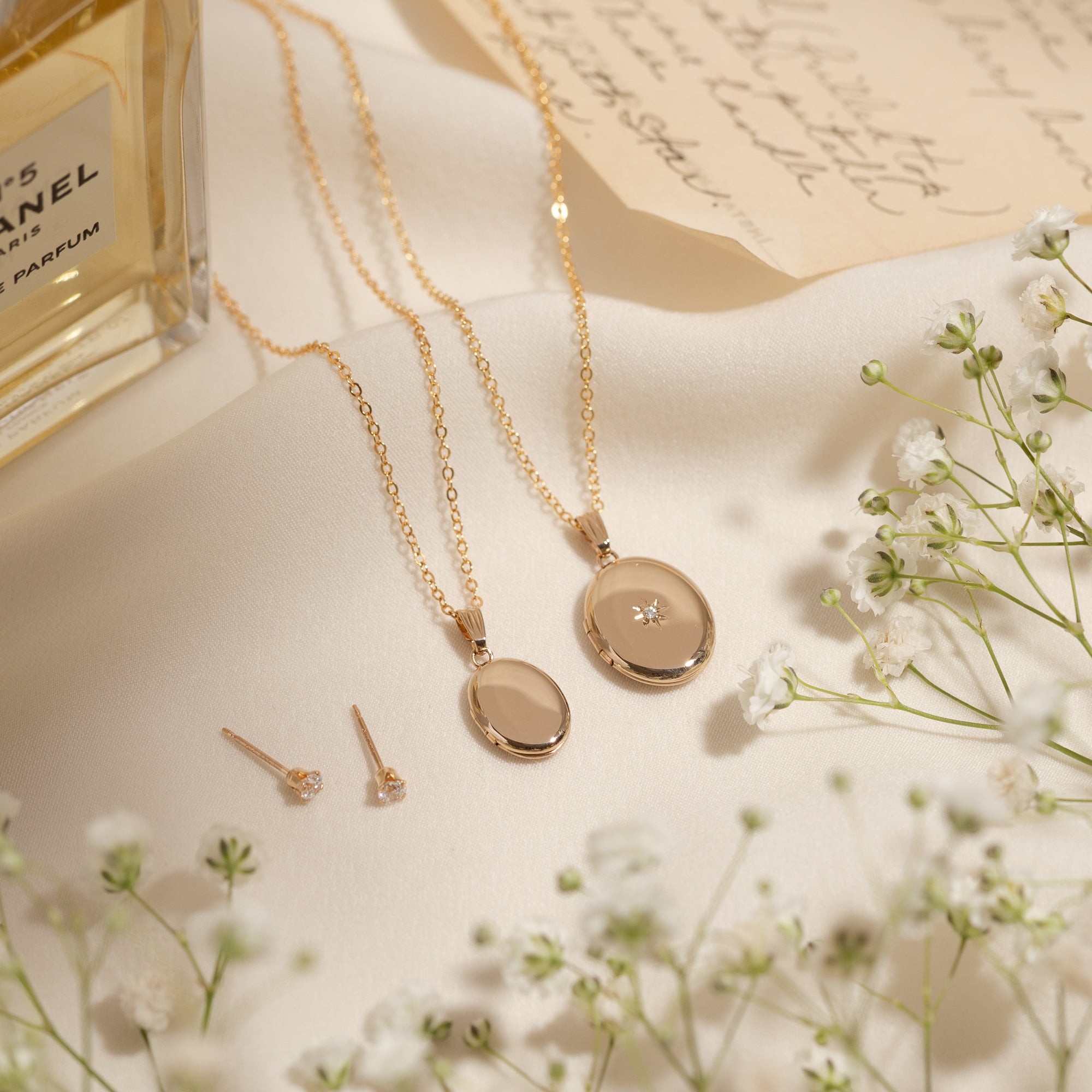 Lifestyle image featuring Simple & Dainty jewelry