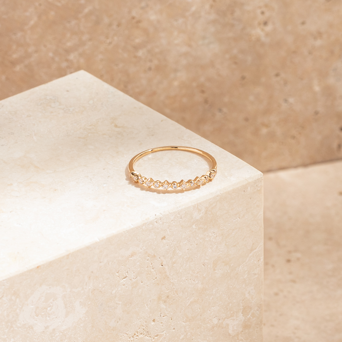 Alternating Diamond Ring | Simple & Dainty Jewelry