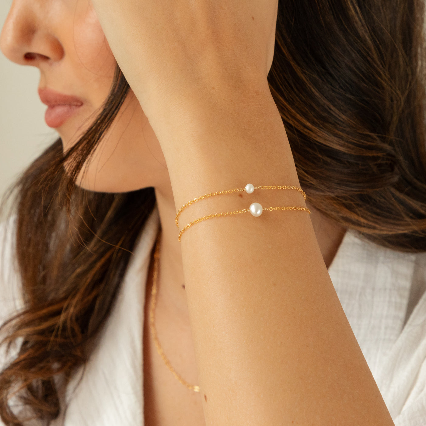 Pearl Bracelet Set | Simple & Dainty Jewelry