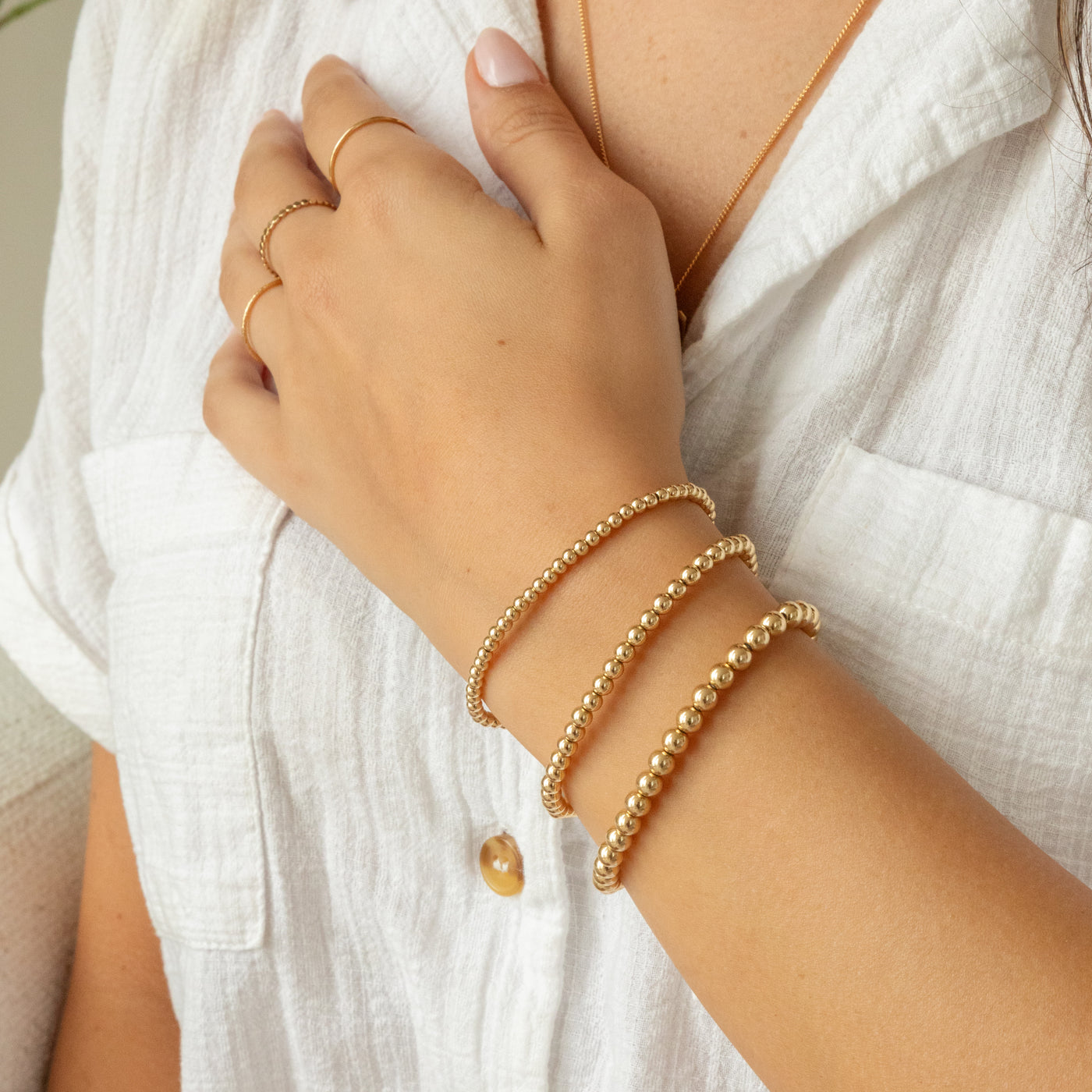 Stretch Bead Bracelet Set | Simple & Dainty Jewelry