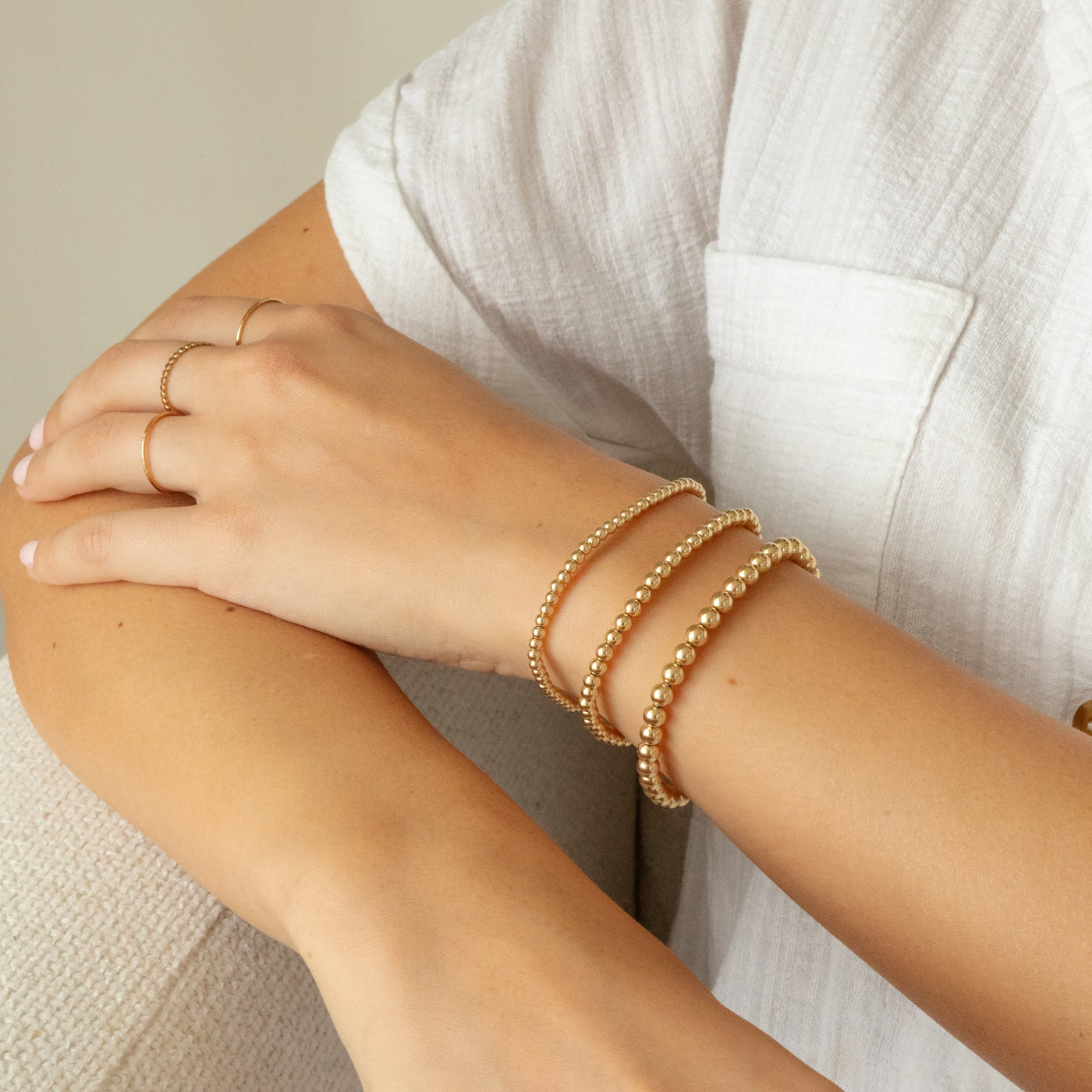 Stretch Bead Bracelet Set | Simple & Dainty Jewelry