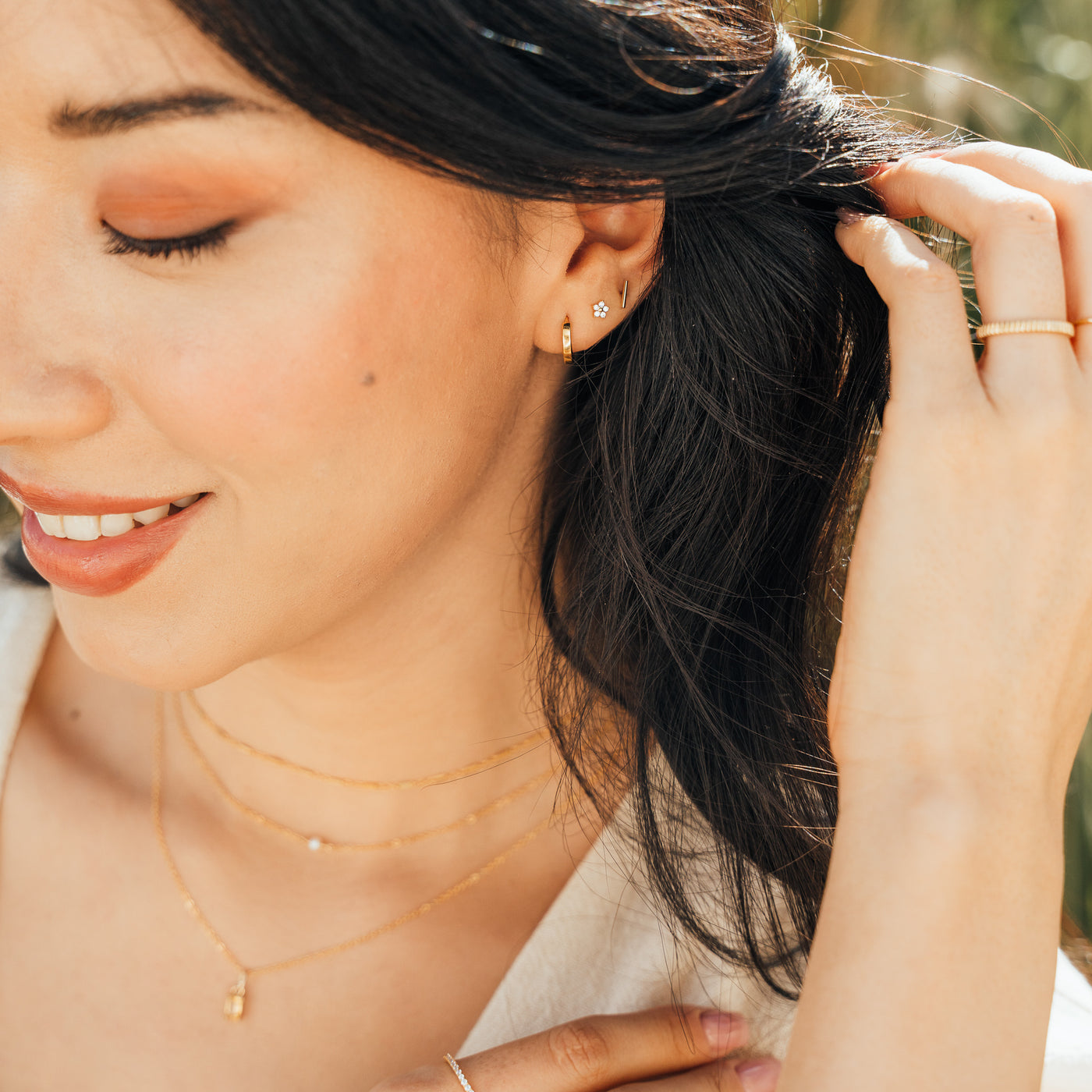 Modern Huggie Hoop Earrings | Simple & Dainty Jewelry