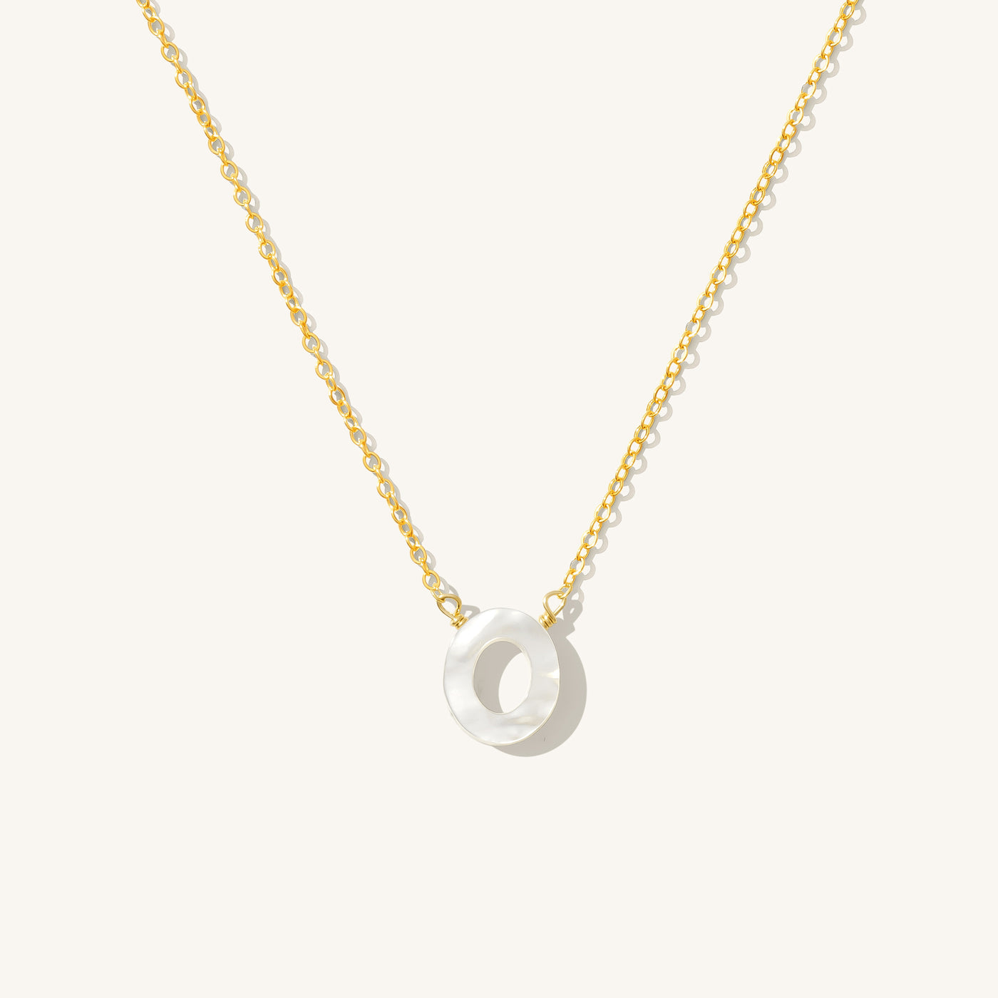 O Pearl Initial Necklace