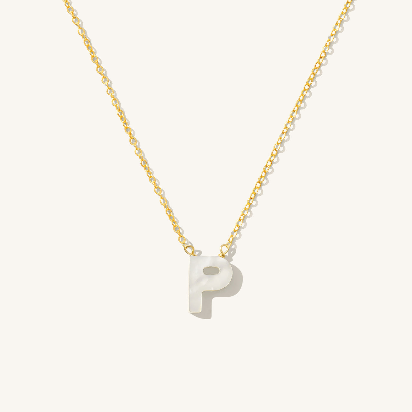 P Pearl Initial Necklace