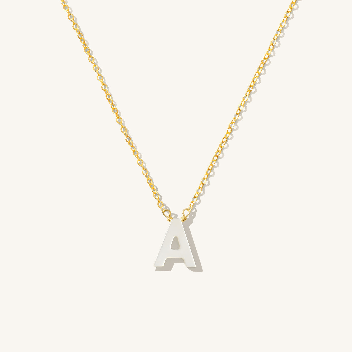 A Pearl Initial Necklace