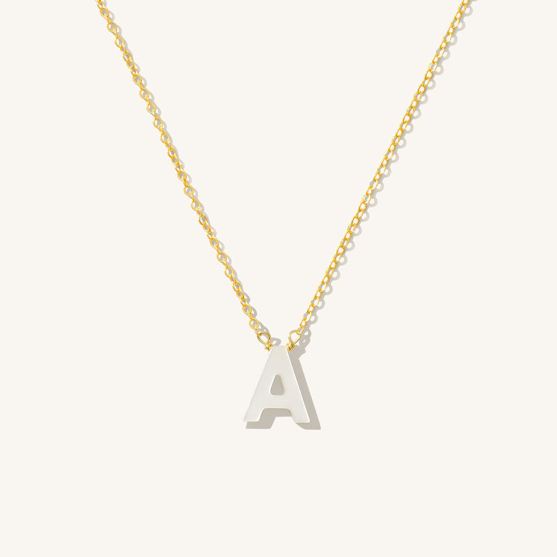 Pearl Initial Necklace