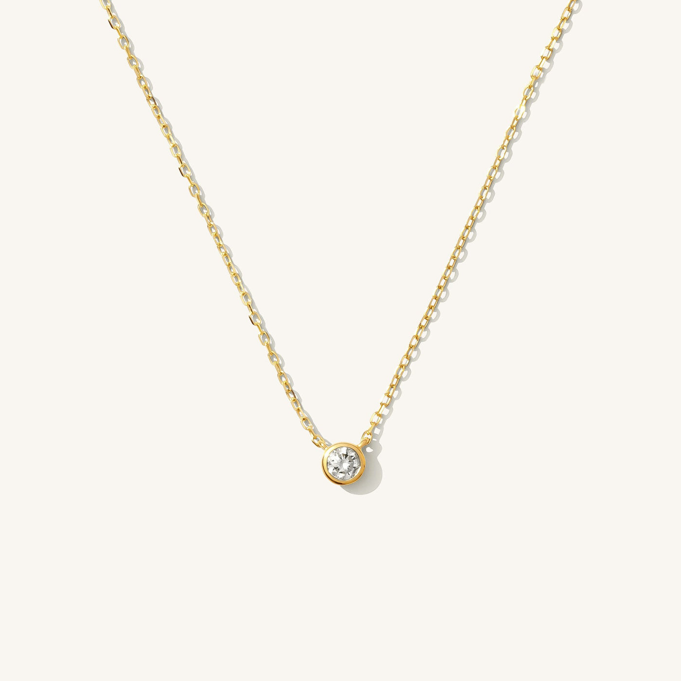 Diamond Bezel Necklace Simple Dainty Diamond bezel necklace simple dainty