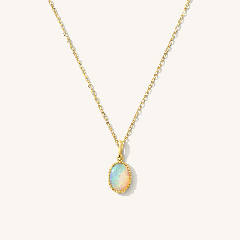 Oval Opal Necklace