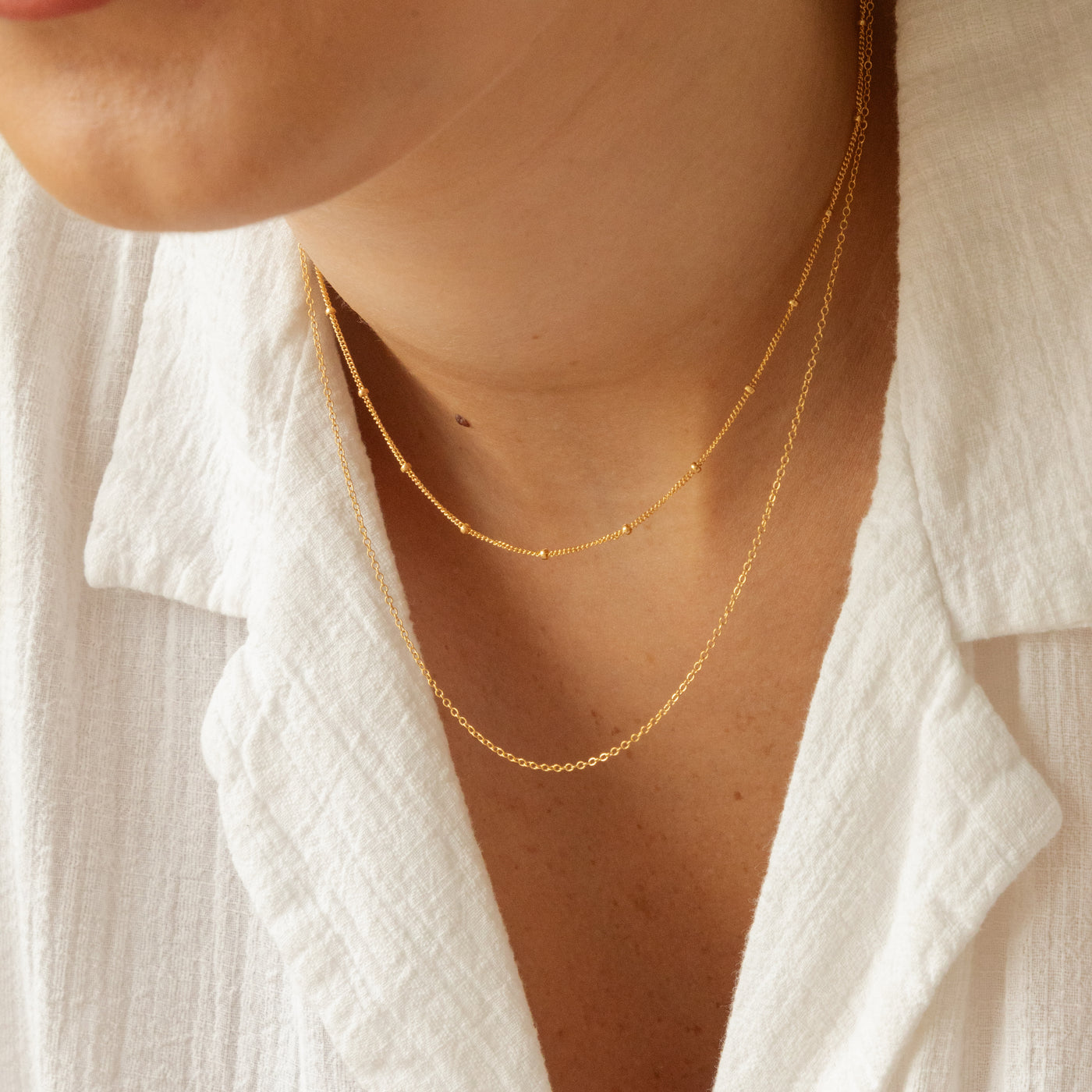 Dainty Chain Necklace Set | Simple & Dainty Jewelry