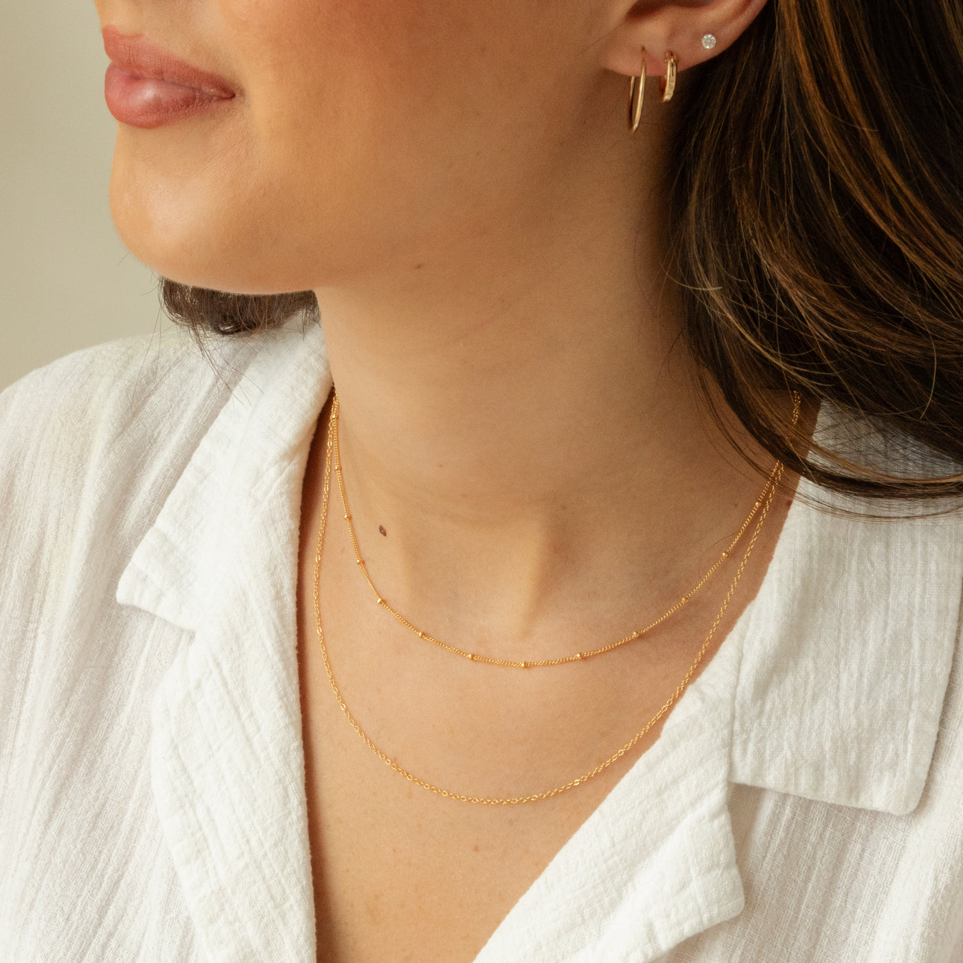 Dainty Chain Necklace Set | Simple & Dainty Jewelry