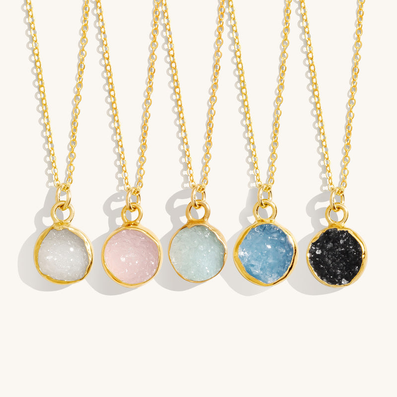 Tiny Druzy Necklace