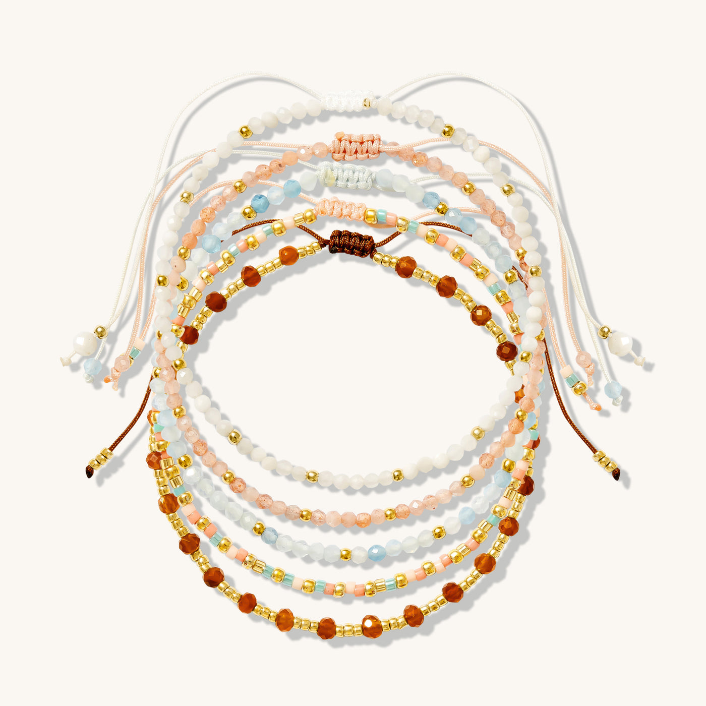 Dainty Gemstone Bead Bracelet Set | Simple & Dainty Jewelry