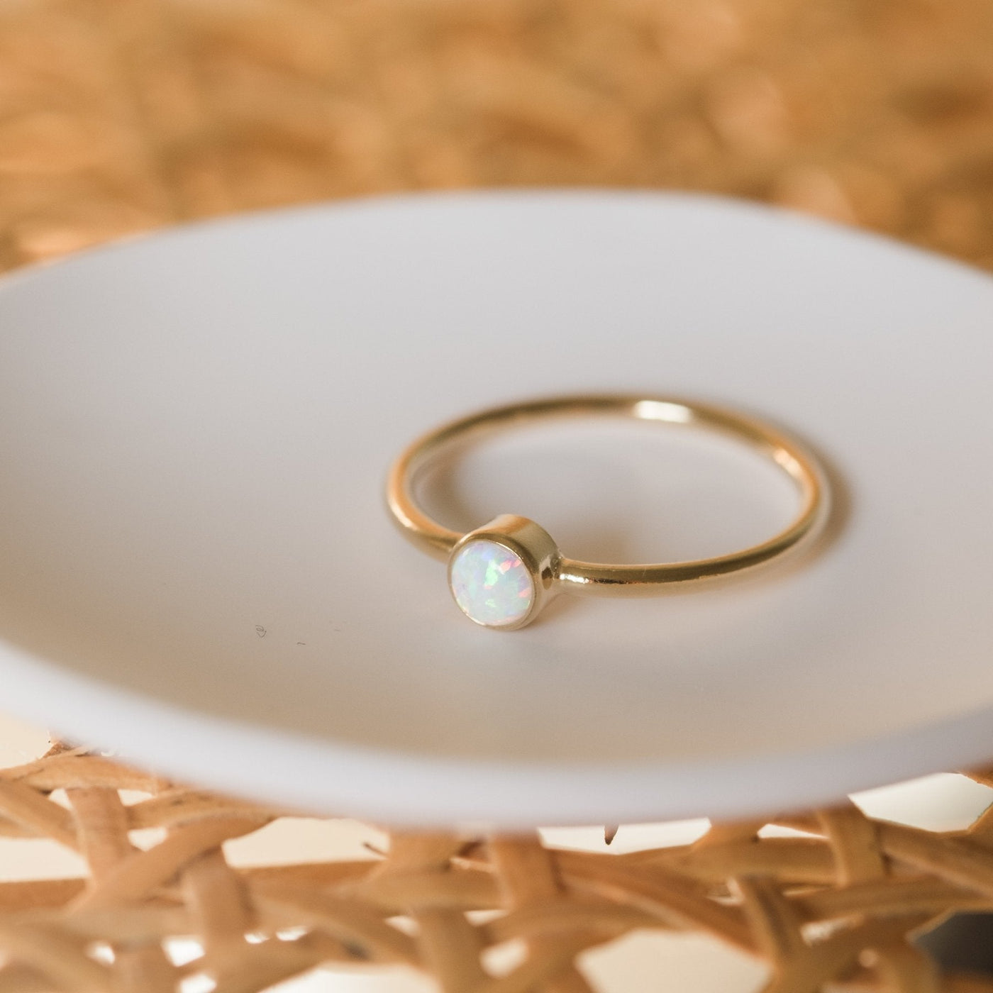 Tiny Opal Ring | Simple & Dainty