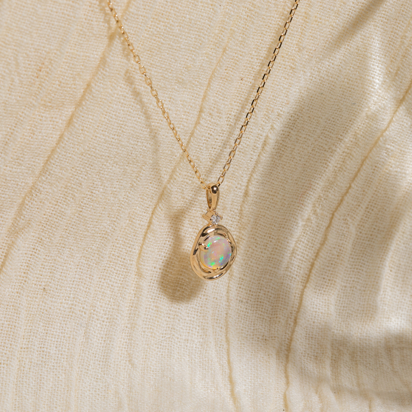 Opal Pebble Necklace - Reversible | Simple & Dainty Jewelry