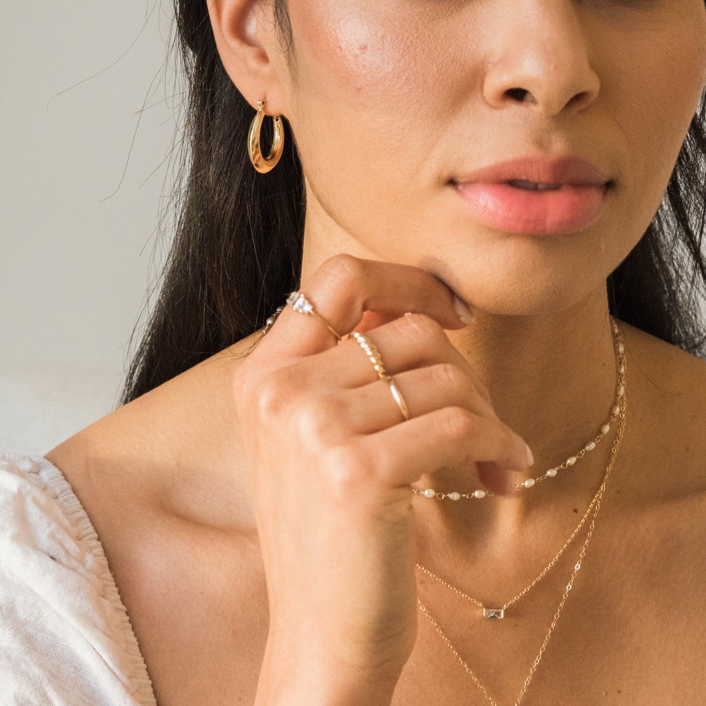 Oval Modern Hoop Earrings | Simple & Dainty Jewelry