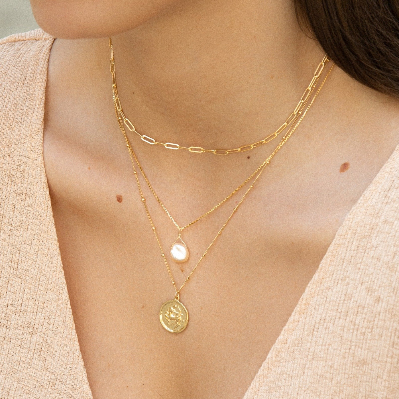 25+ Gold Filled Paper Clip Necklace