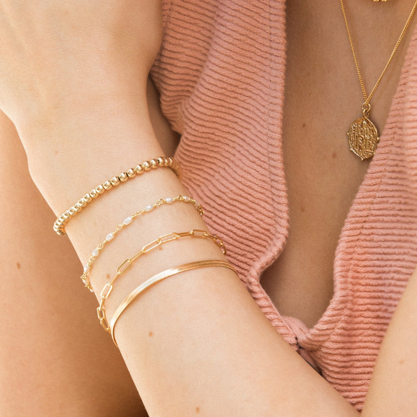 Dainty Bracelet Chain Set | Simple & Dainty Jewelry