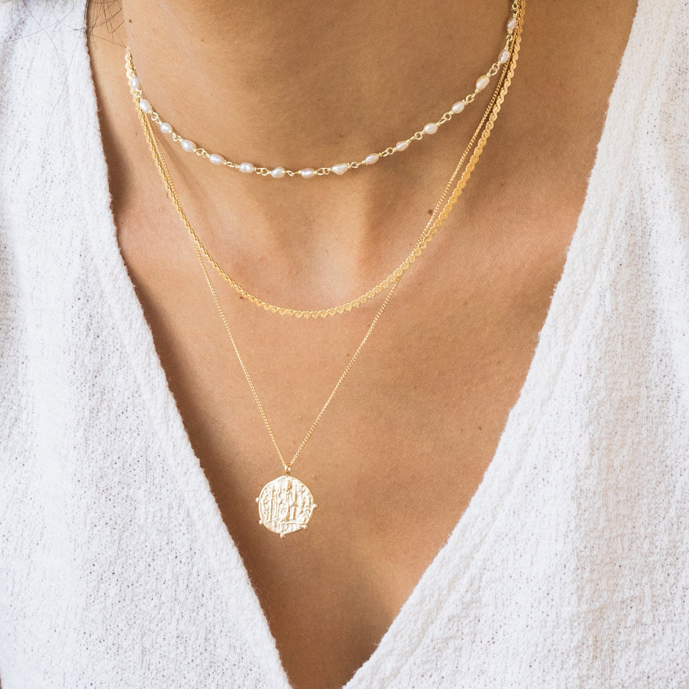 Pearl Chain Necklace | Simple & Dainty Jewelry