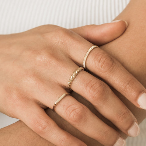 Ribbed Stacking Ring | Simple & Dainty