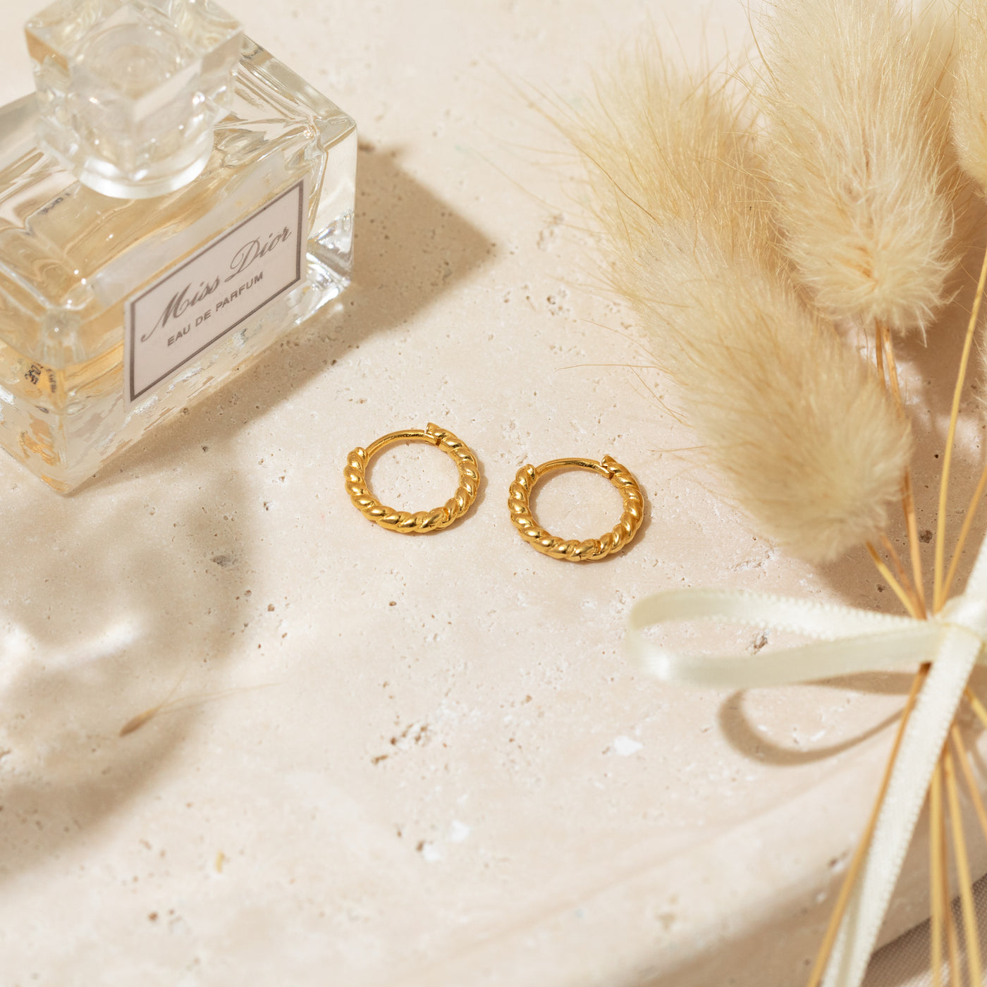 Rope Huggie Hoop Earrings | Simple & Dainty Jewelry