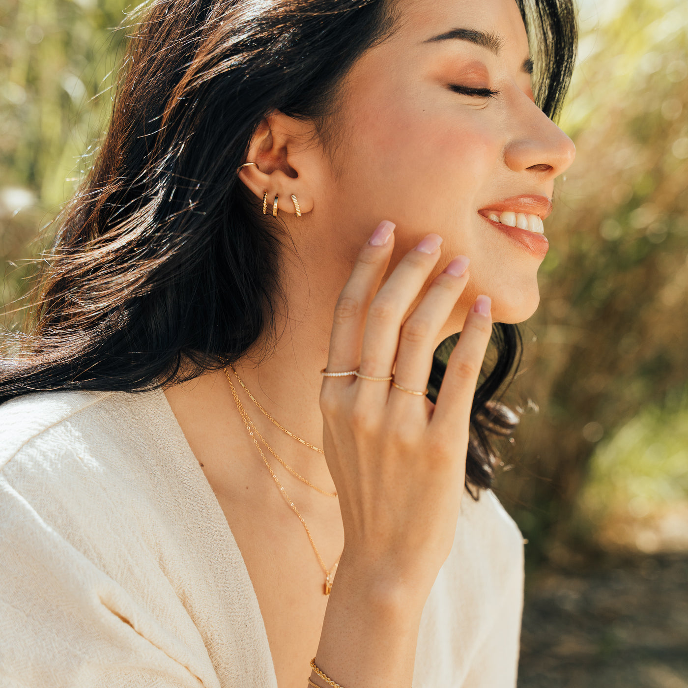 Rope Huggie Hoop Earrings | Simple & Dainty Jewelry