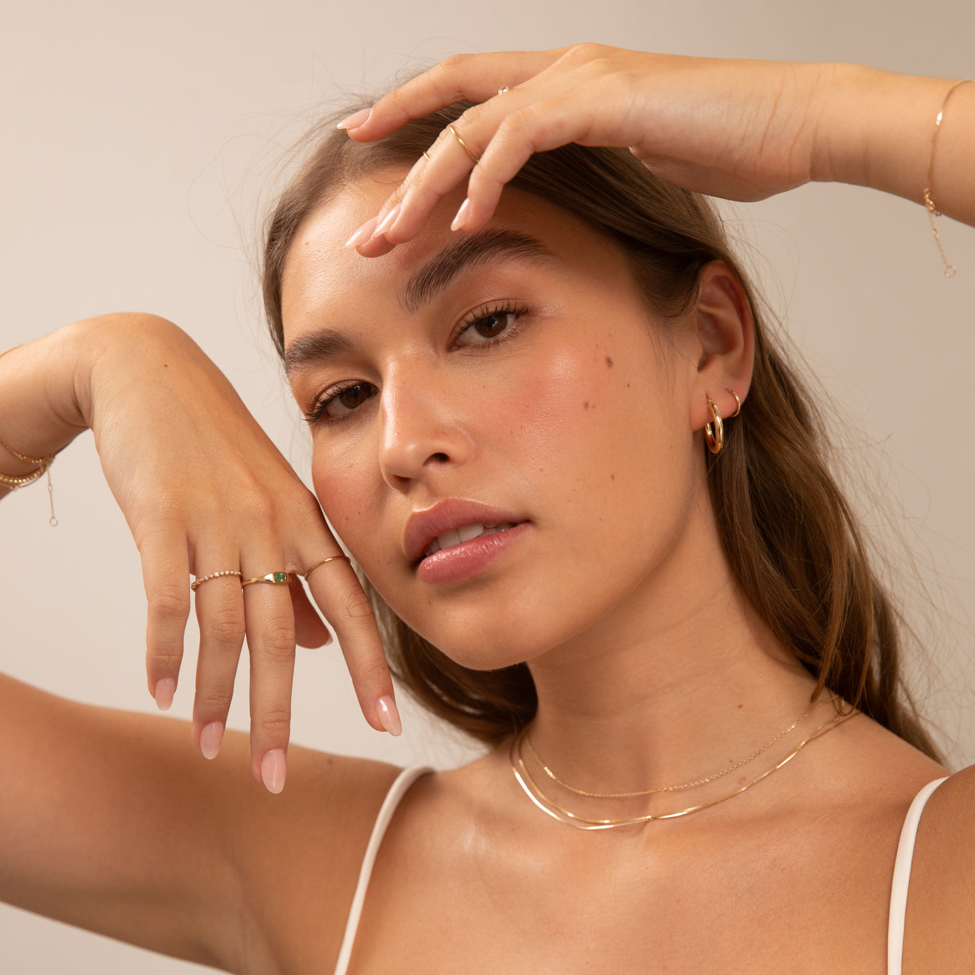 Medium Chunky Everyday Hoop Earrings | Simple & Dainty Jewelry