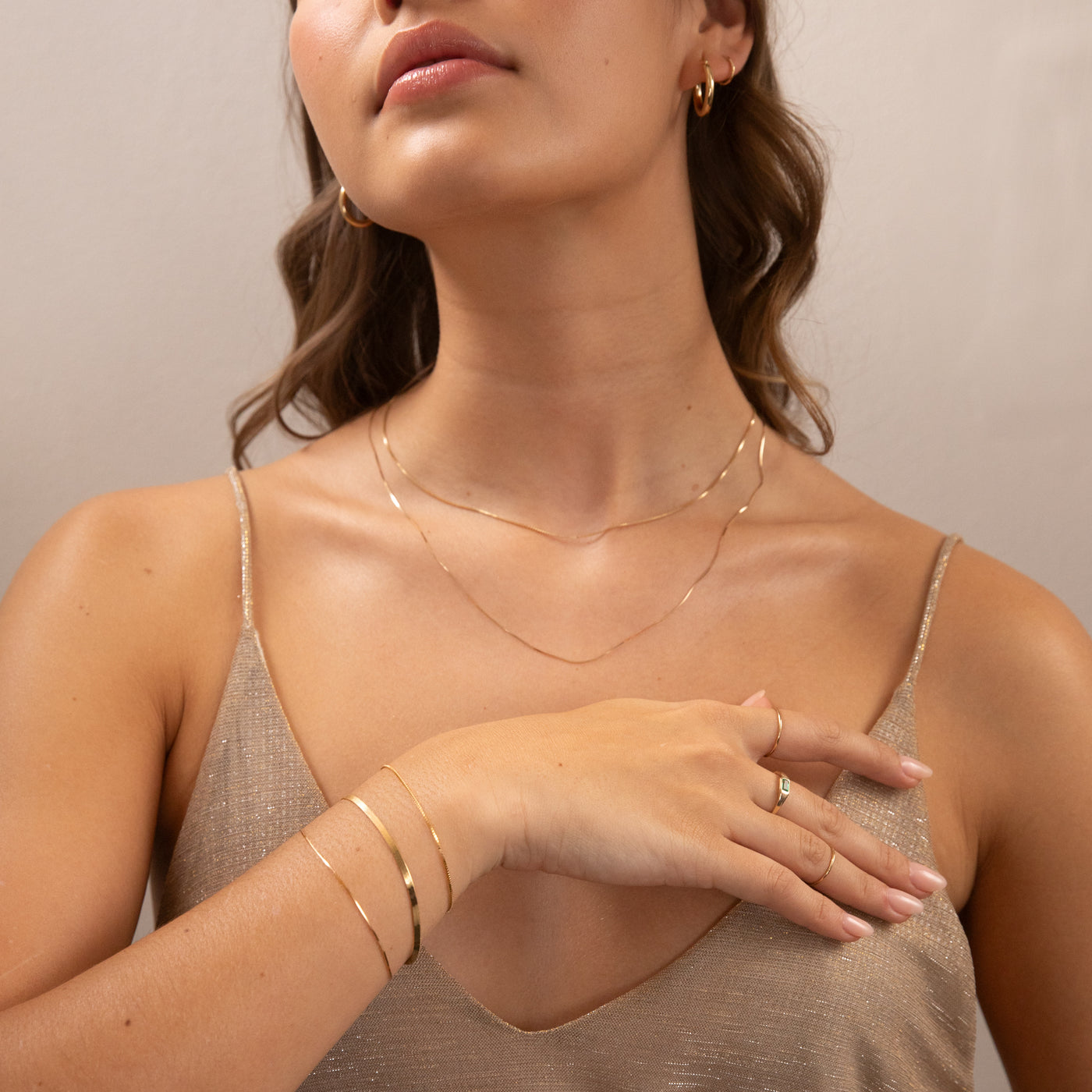 Thin Box Chain Bracelet - 14k Solid Gold | Simple & Dainty Jewelry