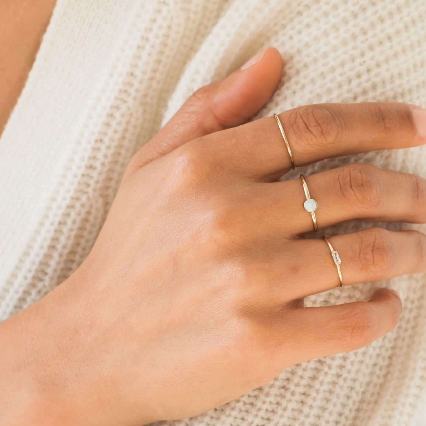 Simple Clean Ring Stack Simple Stacking Ring | Simple & Dainty