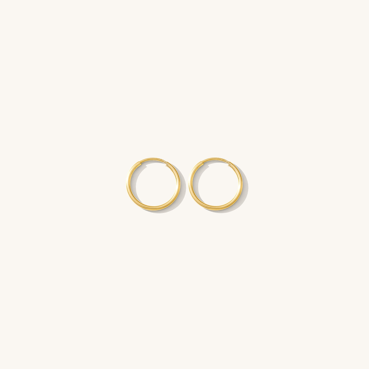 Thin Hoop Earrings Small (14mm) Gold Filled