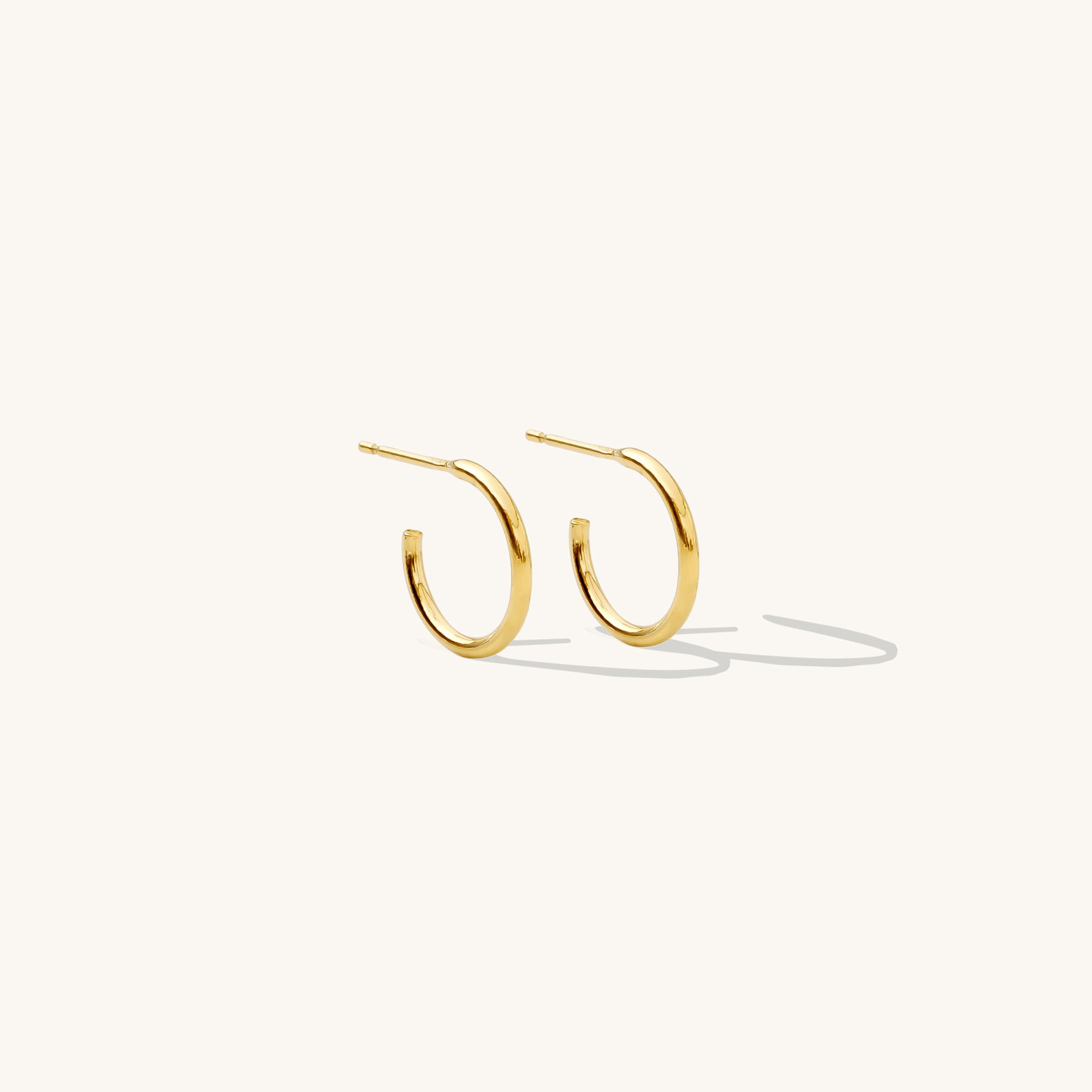 Diamond Bali Flat Back Studs Earring in 14K Solid Gold/Pair, Women's by Gorjana