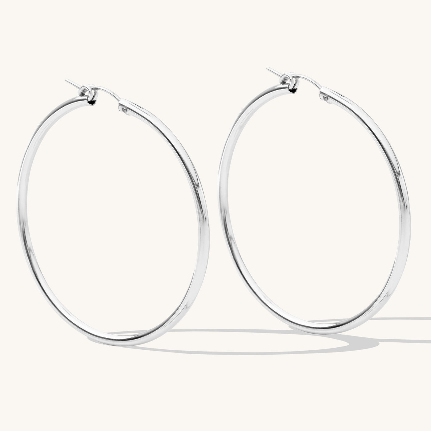 X-Large (50mm), Everyday Hoop Earrings by Simple & Dainty Jewelry