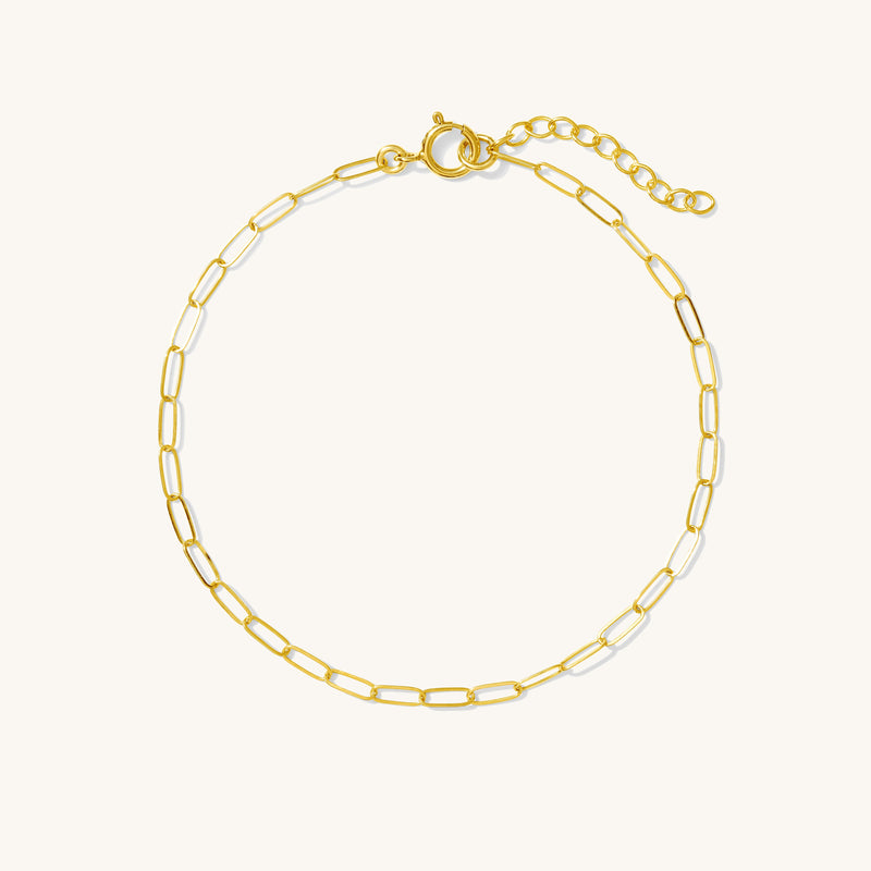 Dainty Paperclip Chain Bracelet