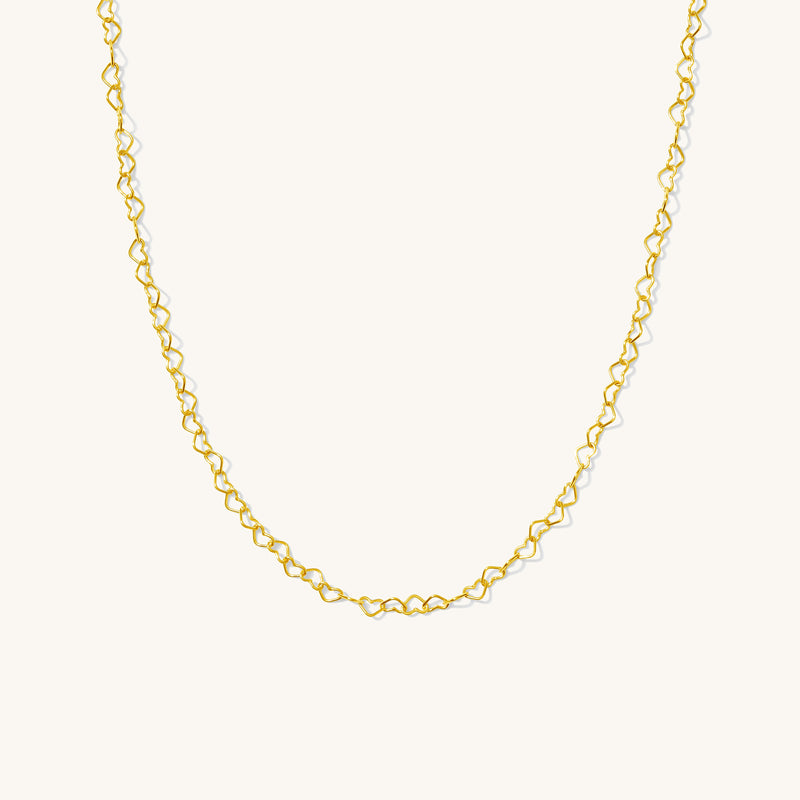 Dainty Heart Chain Necklace