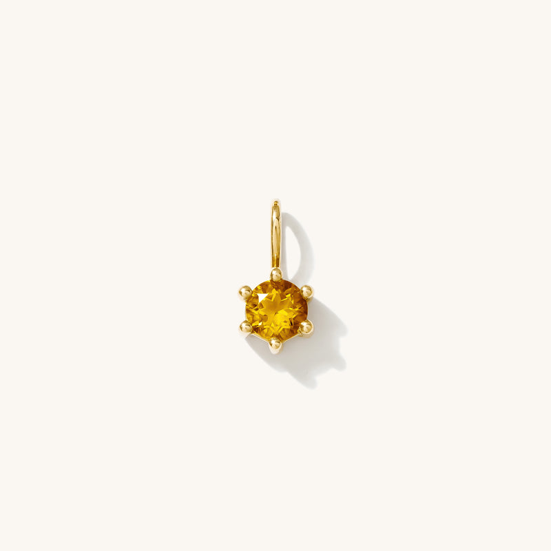 Citrine Charm (November Birthstone)