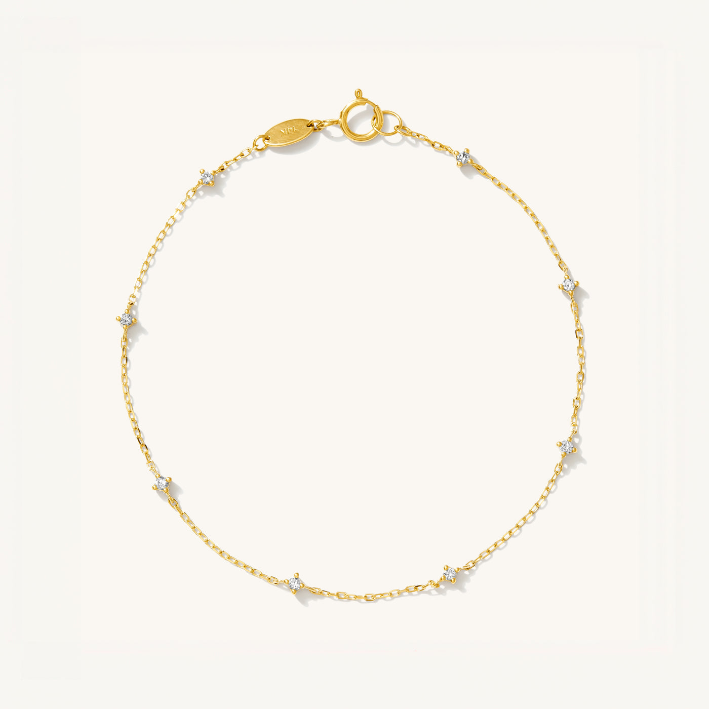 Dainty Diamond Station Bracelet - Reversible | Simple & Dainty Jewelry