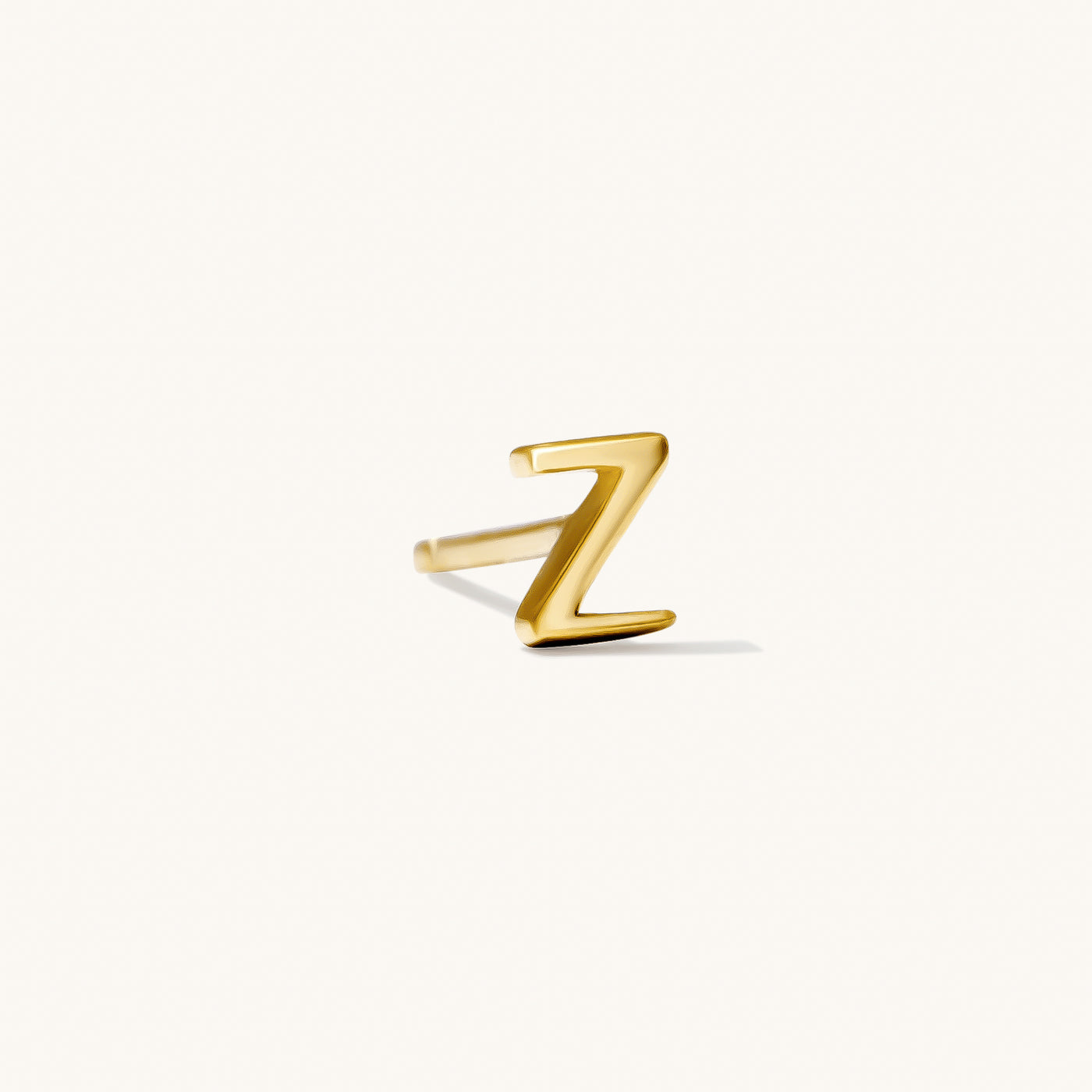 Z Tiny Initial Stud Earring (Single)