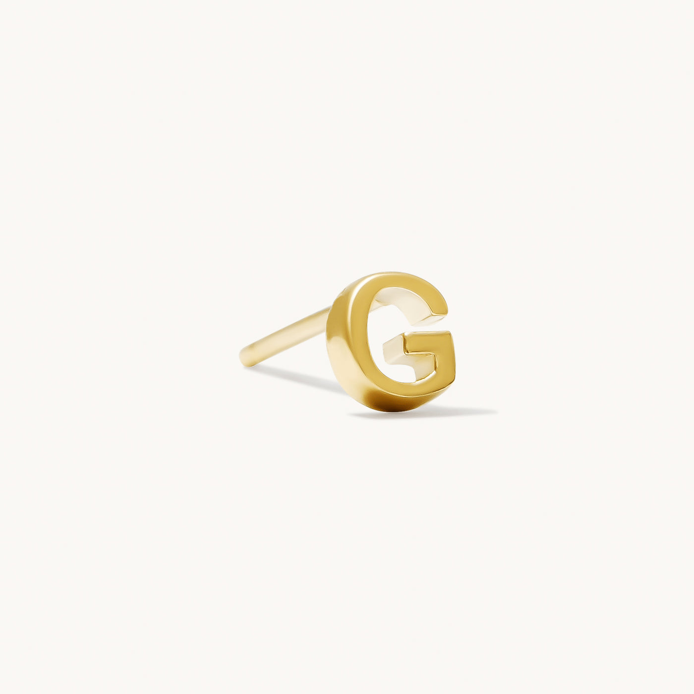 G Tiny Initial Stud Earring (Single)