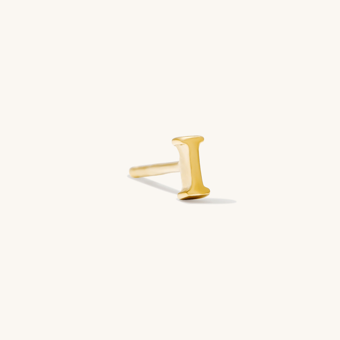 I Tiny Initial Stud Earring (Single)