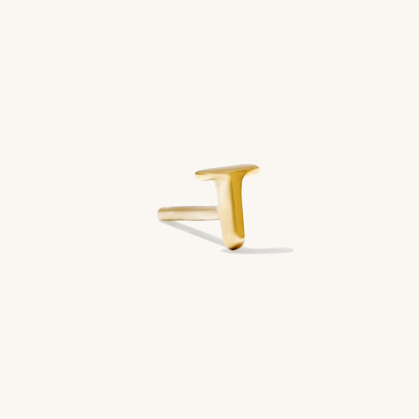 T Tiny Initial Stud Earring (Single)