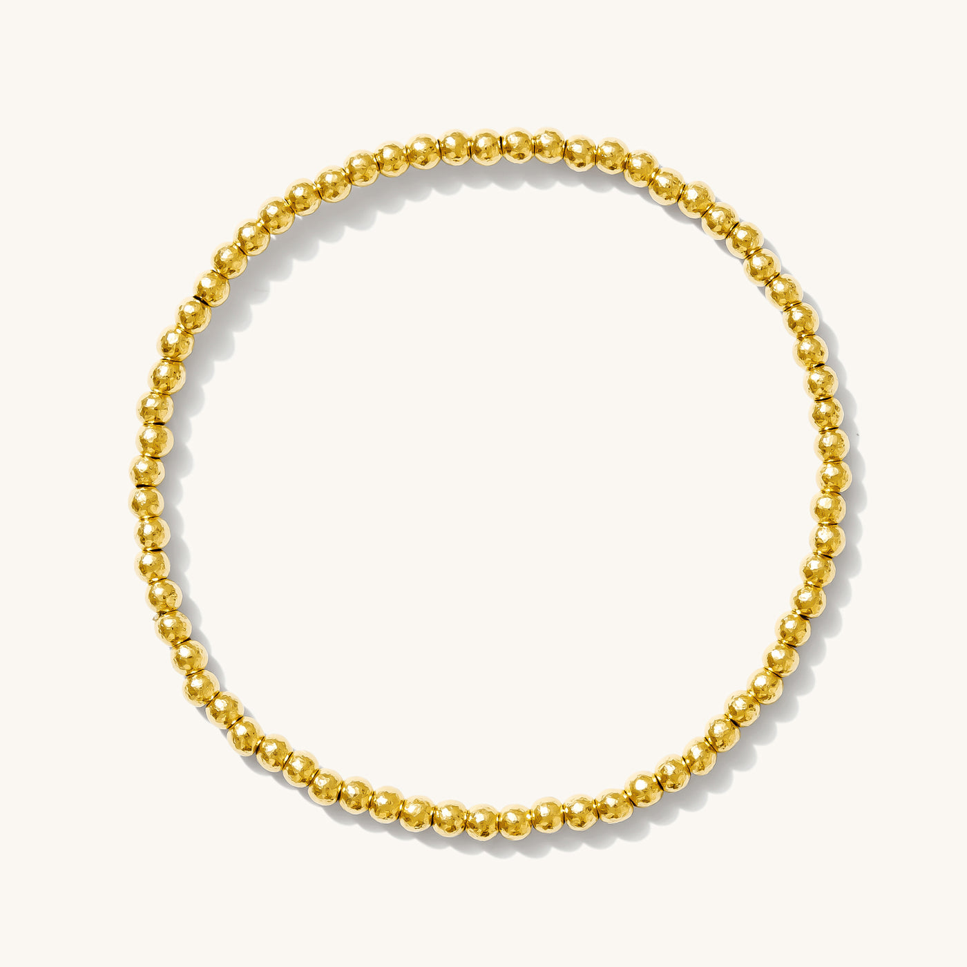 Hammered Stretch Bead Bracelet | Simple & Dainty Jewelry