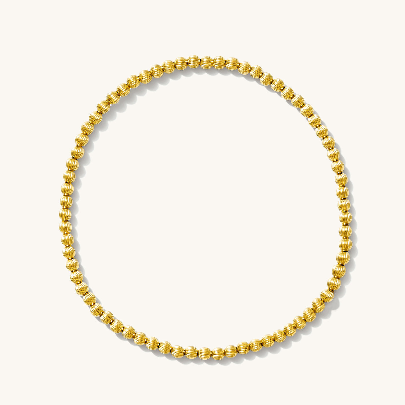 Ribbed Stretch Bead Bracelet | Simple & Dainty Jewelry