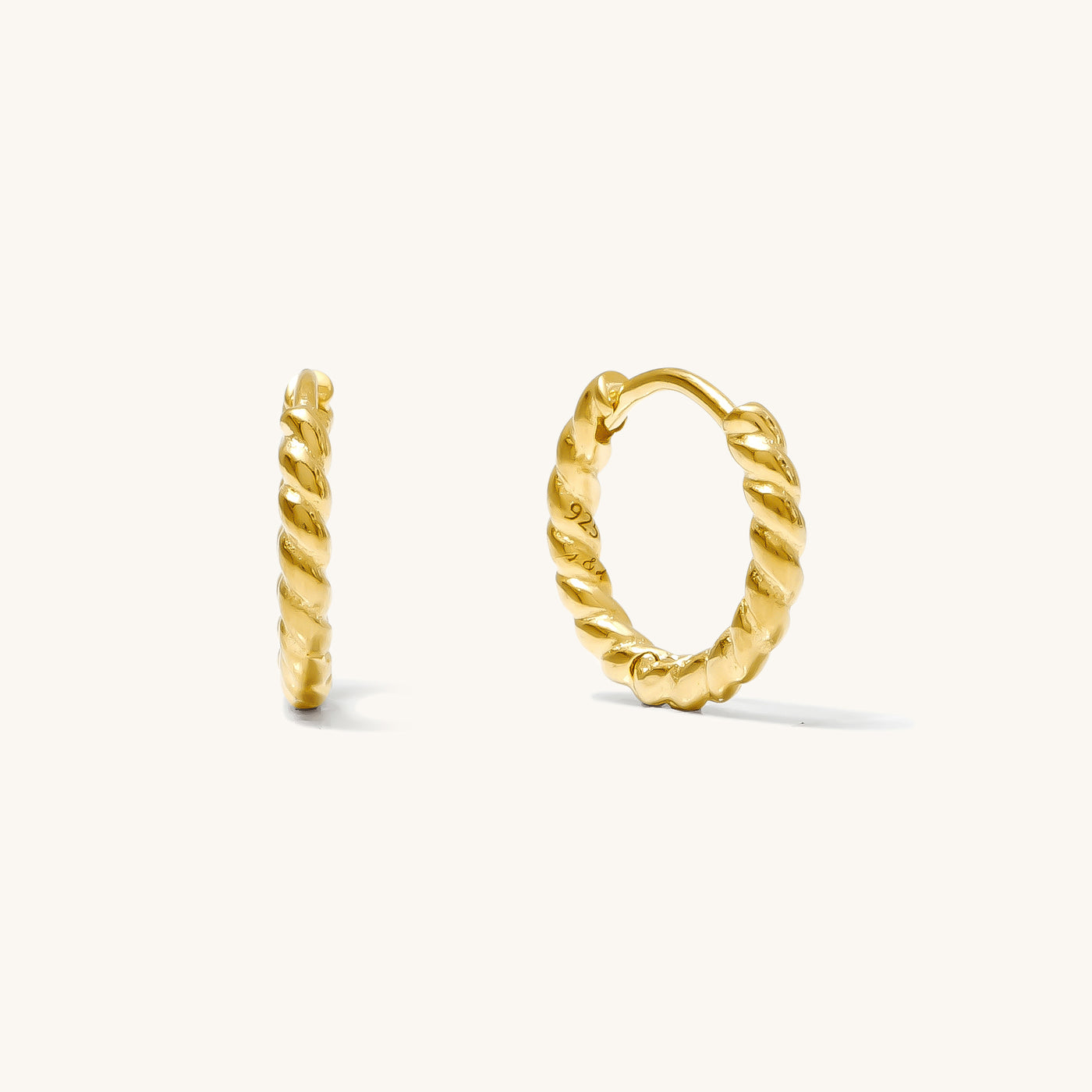 Rope Huggie Hoop Earrings | Simple & Dainty Jewelry