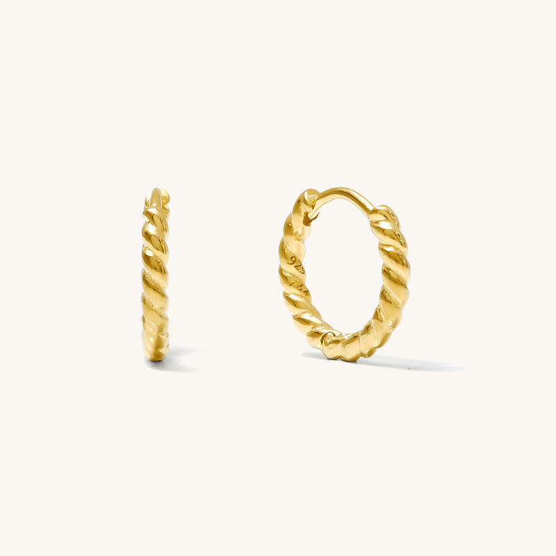 Rope Huggie Hoop Earrings