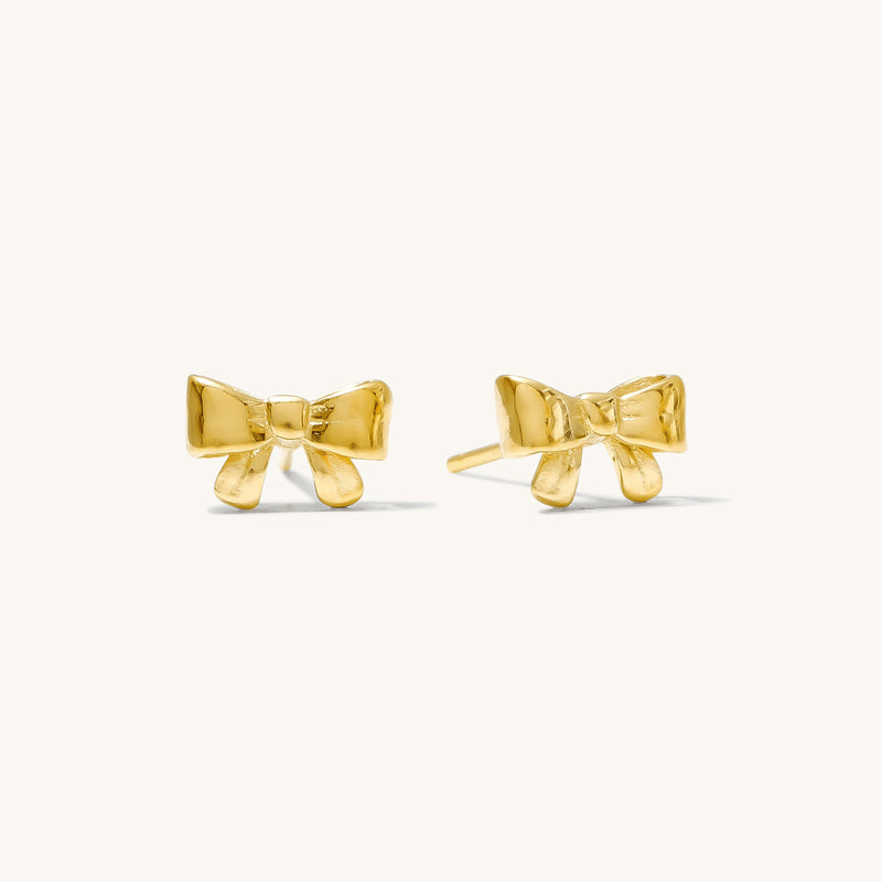 Ribbon Bow Stud Earrings